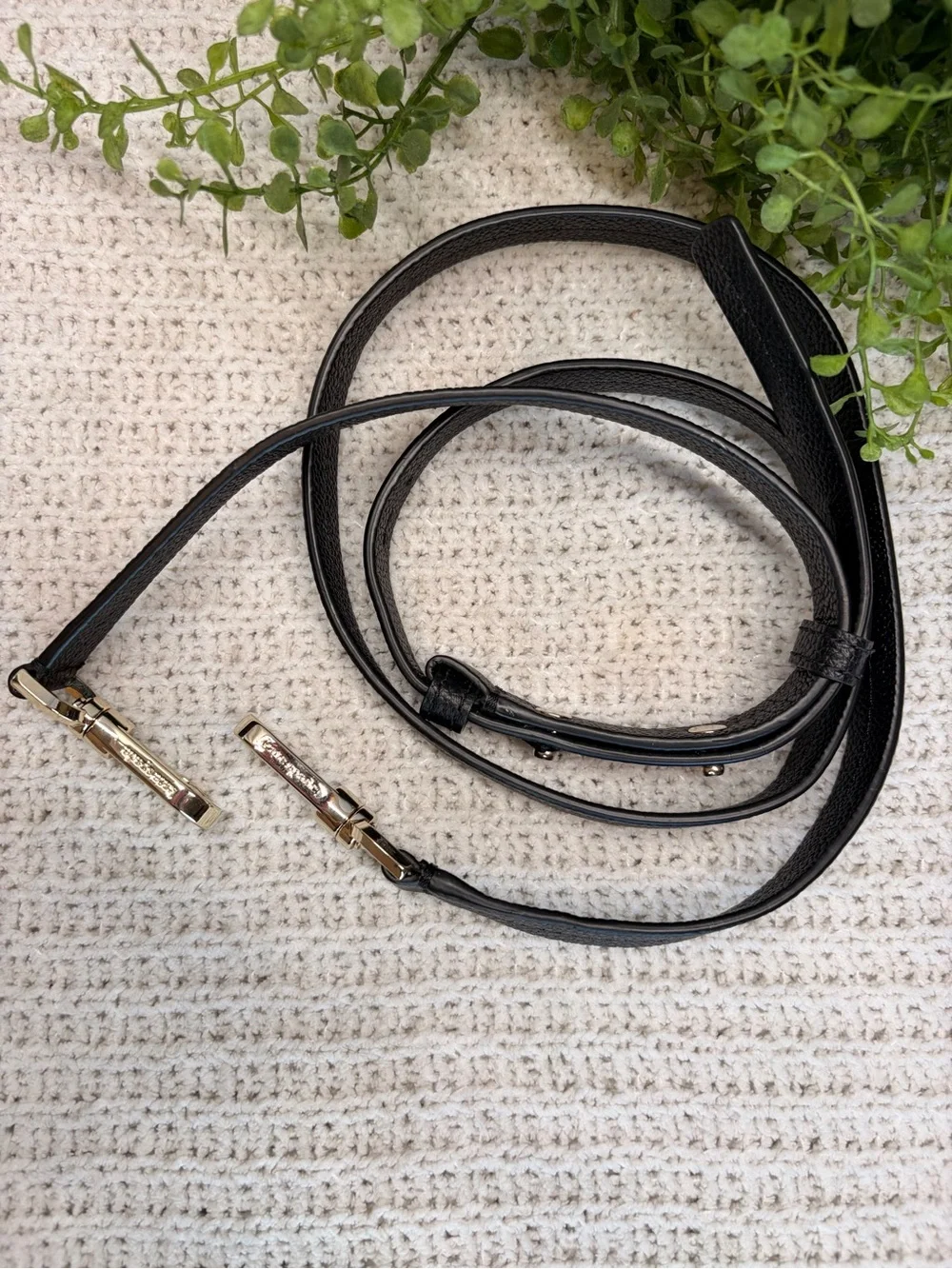 kate spade Black Pebbled Leather Satchel with Removable Strap